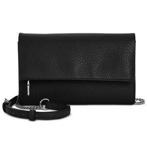 Handbags Black INC INTERNATIONAL CONCEPTS Averry Tunnel Crossbody F. Leather NEW
